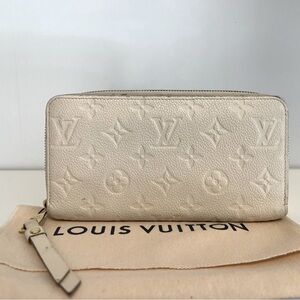 🍦Louis Vuitton Cream Long Wallet Empreinte